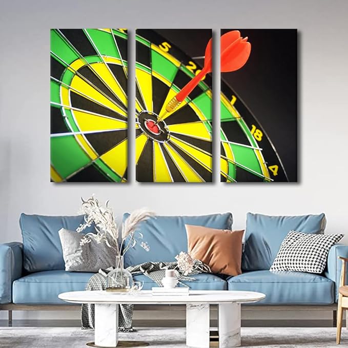 Motivational Wall Art Office Modern Artwork Goal Achievement Concept Pictures for Living Room 3 Pieces Canvas Wall Art House Decorations Wall Decor Posters and Prints Ready to Hang - 40"Wx60"H