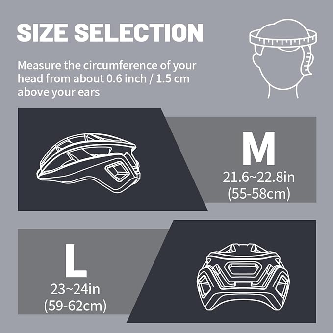 Bike Helmet for Adult Men & Women, Lightweight Bicycle Helmet, Adjustable Strap with Magnetic Buckle, Cycling Helmet for Mountain & Road Bike