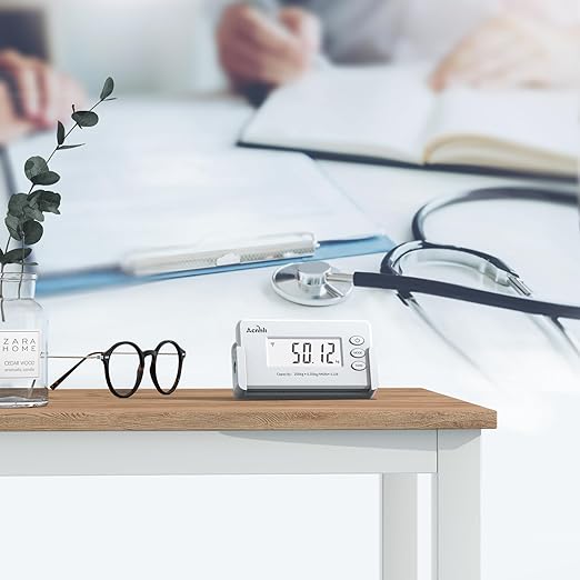 Medical Grade Floor Scale,Ultra Thin Portable Medical Scales for Body Weight,440lbs Heavy Duty Limit for Home, Office,Hospital&Physician Use,with an Easy to Read LCD Display,White