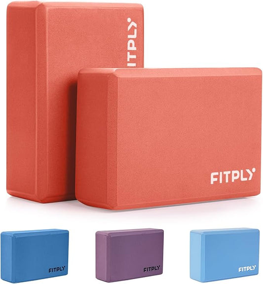 Yoga Blocks 2 Pack - Non-Slip Yoga Brick & Foam Blocks Yoga Set, High-Density Pilates Block for Stretching, Meditation, and Exercise Blocks Foam, Ideal for Deep Poses