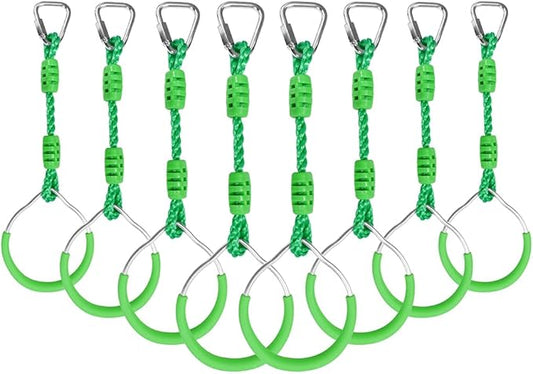 Ninja Ring Fitness Gymnastic Ring Climbing Bar Workout Outdoor Backyard Playground Training Equipment Play Set, Jungle Gym Fist Hanging Swing Monkey Bars Ninja Warrior Obstacle Course Trapeze Playsets