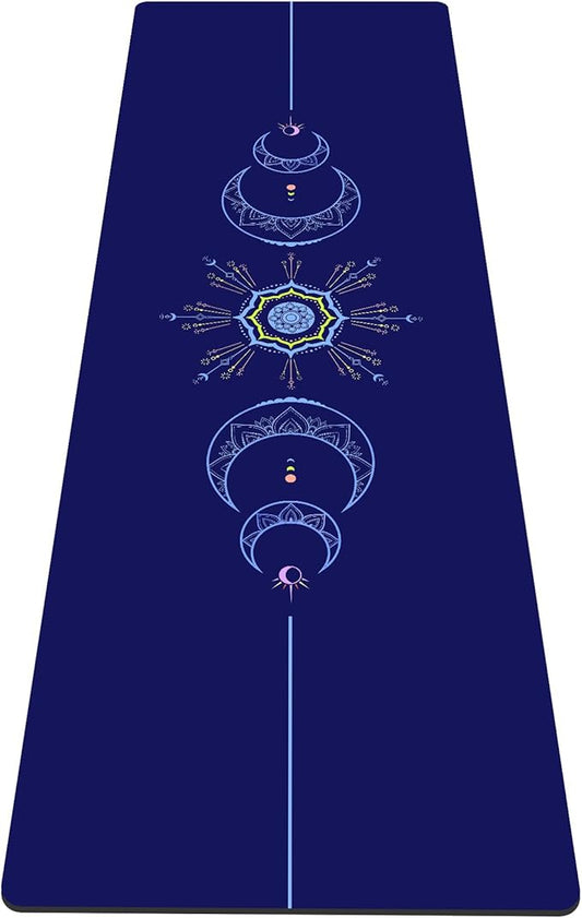 nuveti Yoga Mat Print Extra Thick TPE Non Slip Fitness Exercise Mat with Carrying Bag,72"x24" Extra Thick 6MM Exercise & Workout Mat for Yoga, Pilates Fitness and Floor Exercises