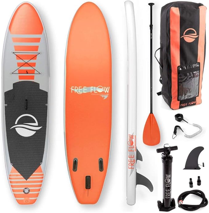 SereneLife Inflatable Stand Up Paddle Board, Wide Stable Design with Non-Slip EVA Deck Pad, Includes Premium SUP Accessories, for Youth and Adults