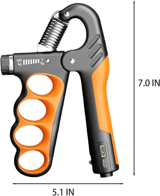 2PACK Grip Strength Trainer, 5-100KG (11-220 LB) Adjustable Resistance Forearm Hand Gripper Strengthener with Counter, Hand Wrist Exercise Workout Equipment for Home/Office Gym