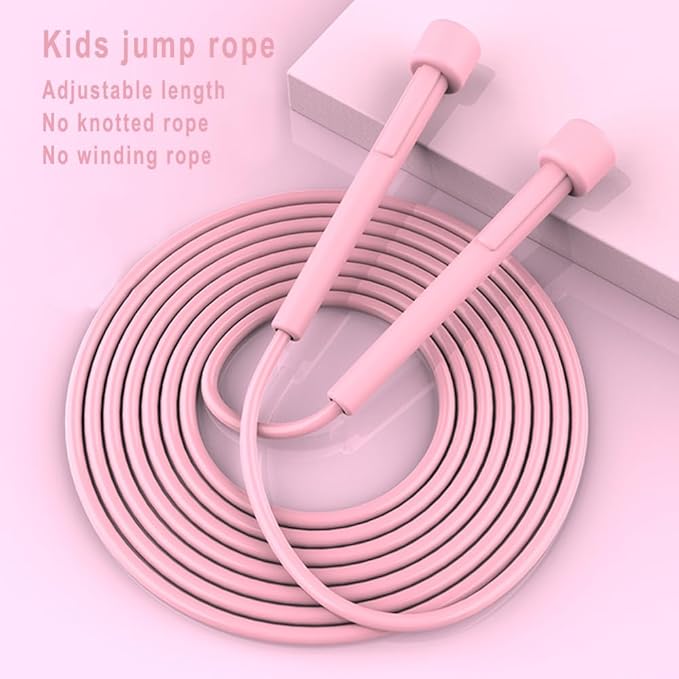 3 Pack Lightweight Adjustable Kids Jump Rope Home Fitness, Tangle Free Skipping Rope, Speed Jumping Rope for Kids, Women Men Jumping Rope for Workout