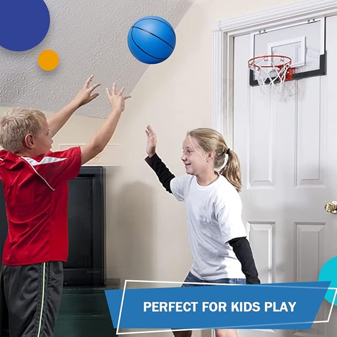 6 Inch Mini Basketballs for Toddlers Kids Teenagers, 6 Pack 6" Basketball Set with Pump Durable PVC Basketballs for Mini Over Door Hoop Pool Beach Balls for Swimming Pool, Indoors, Outdoors