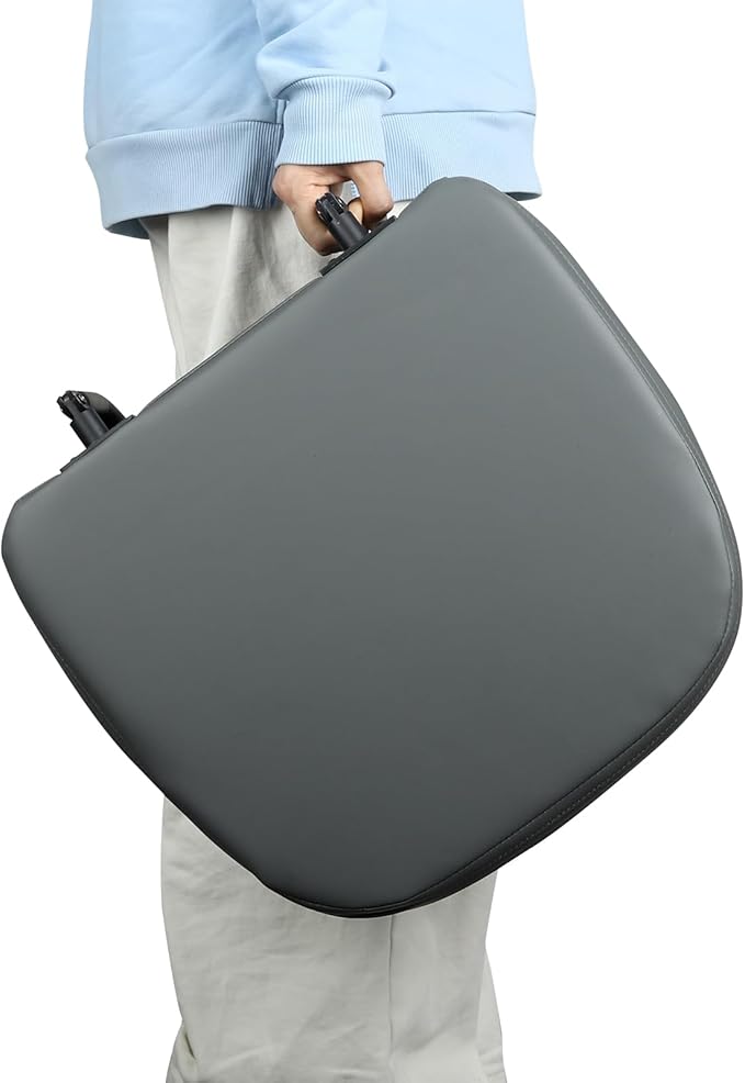 Folding Boat Seat Low Back Fishing Boat Seats with Caddy Organizer, Charcoal/Charcoal/Light Gray