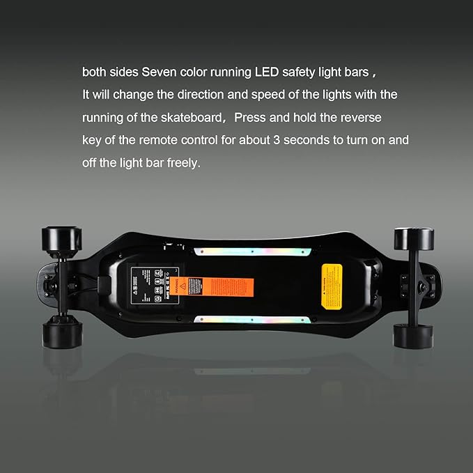 JKING Electric Skateboard Electric Longboard with Remote Control Electric Skateboard,900W Hub-Motor,26 MPH Top Speed,21.8 Miles Range,3 Speed Adjustment,Max Load 330 Lbs,6 Months Warranty