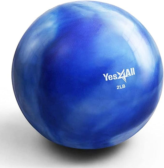 Yes4All Weighted Toning Balls for Exercise, Soft Medicine Balls for Exercise, Pilates, Yoga, Balance, Flexibility, 2-10lbs