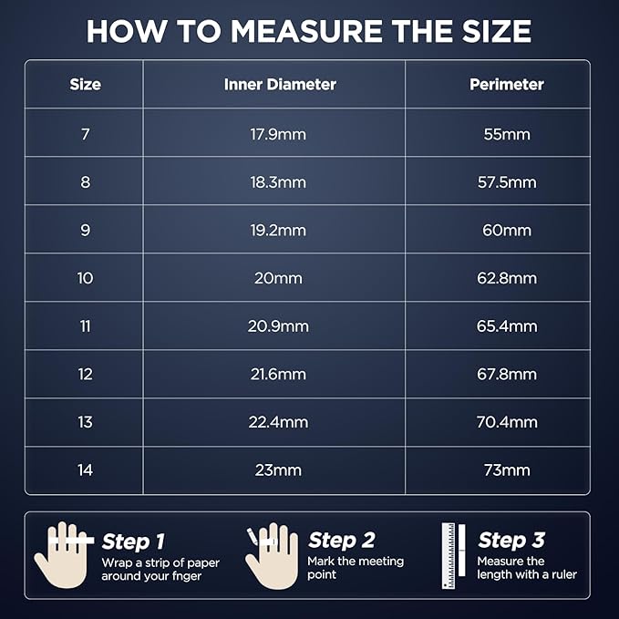 Smart Rings for Men with Display Screen, Fitness Ring with Wireless Charging, Sleep Tracker Ring with Heart Rate, Health Rings for Activity Monitoring/Steps/Calories, for iOS Android (Black,8#)