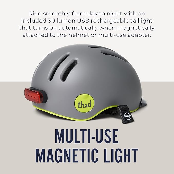 Thousand Chapter MIPS Adult Bike Helmet - LED Tail Light, Cycling & Bicycle Safety Certified, Lightweight & Low Profile, Men & Women, Lockable PopLock
