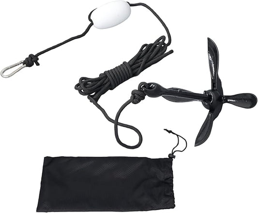 1 Pack 3.3 lb Marine Kayak Folding Grapnel Anchor Kit for Small Boats Kayaks Canoe Paddle Boards