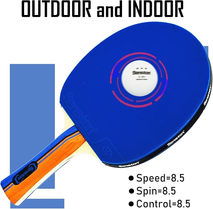 Senston Ping Pong Paddles Family Entertainment Set for Entertainment or Competition - Ping Pong Paddle Set