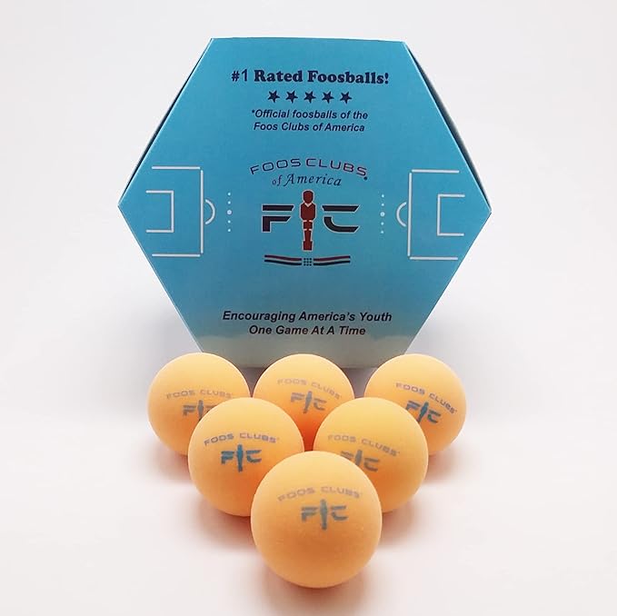 Foosballs - Professional Tournament Quality Balls - Great for Schools, Home Play, and Rec Centers - Set of 6 Foosball Balls.