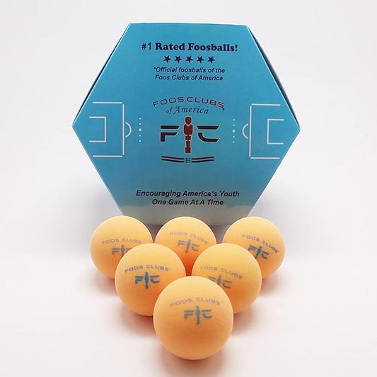 Foosballs - Professional Tournament Quality Balls - Great for Schools, Home Play, and Rec Centers - Set of 6 Foosball Balls.