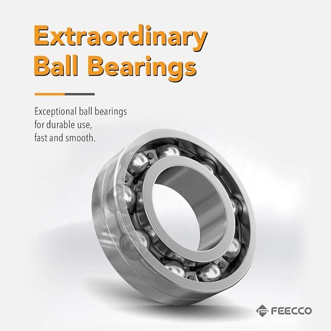 FEECCO 1/2 lb Weighted Jump Rope for Boxing, Cardio, Crossfit Workout, 8~11ft Range Adjustable Length Steel Ropes with Ball Bearings and Metal Handles, Suitable for Men and Women