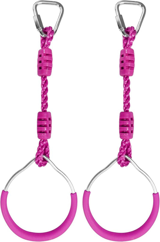 Ninja Ring Fitness Gymnastic Ring Climbing Bar Workout Outdoor Backyard Playground Training Equipment Play Set, Jungle Gym Fist Hanging Swing Monkey Bars Ninja Warrior Obstacle Course Trapeze Playsets