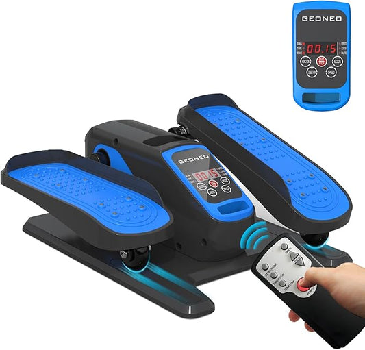 Under Desk Elliptical Machine, Electric Ellipse Leg Exerciser for Senior, Quiet and Compact Electric Seated Pedal for Home with Display Monitor, Remote Control and 12 Adjustable Speeds