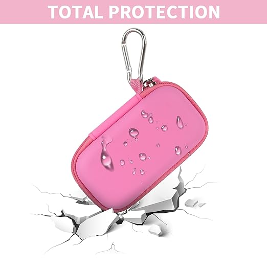 Heart Rate Monitor Case for AliveCor for KardiaMobile 6L / 6L Max 1L Personal EKG Monitor Storage Holder Fits for Cardiac Mobile Portable Heart Rate Monitor Bag Organizer (Pill Box Included) Pink