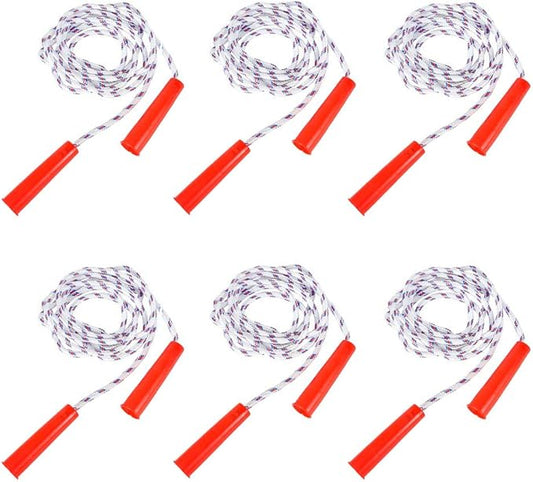 The Dreidel Company Durable Jump Ropes for Kids, Nylon with Plastic Handles, Indoor & Outdoor Skipping Activity, Party Favors, 84"