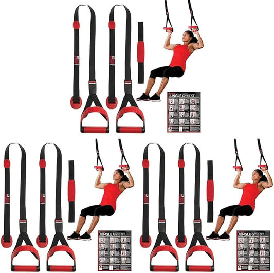Lifeline Jungle Gym XT Body Weight Suspension Trainer System – Patented Split Anchor, Full-Body Workout, Lightweight Home Suspension Training Kit for Home Gym, Workout Equipment
