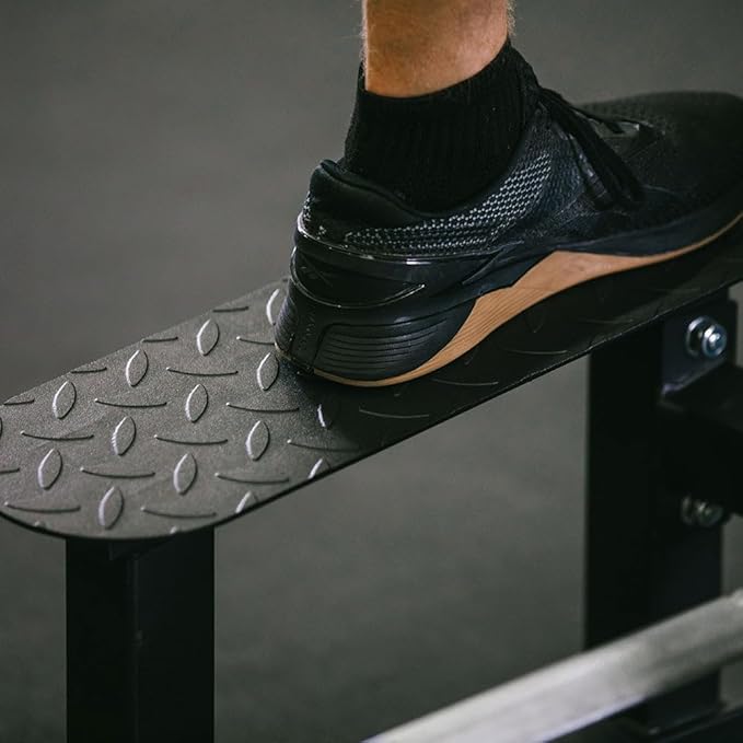 Titan Fitness T Bar Rowing Platform, Elevated/Angled Design for Rows at a Deficit, T Bar Row Platform with Diamond-Plated Footplates, T Bar Platform with Protective UHMW strip, Non-Slip Rubber Feet