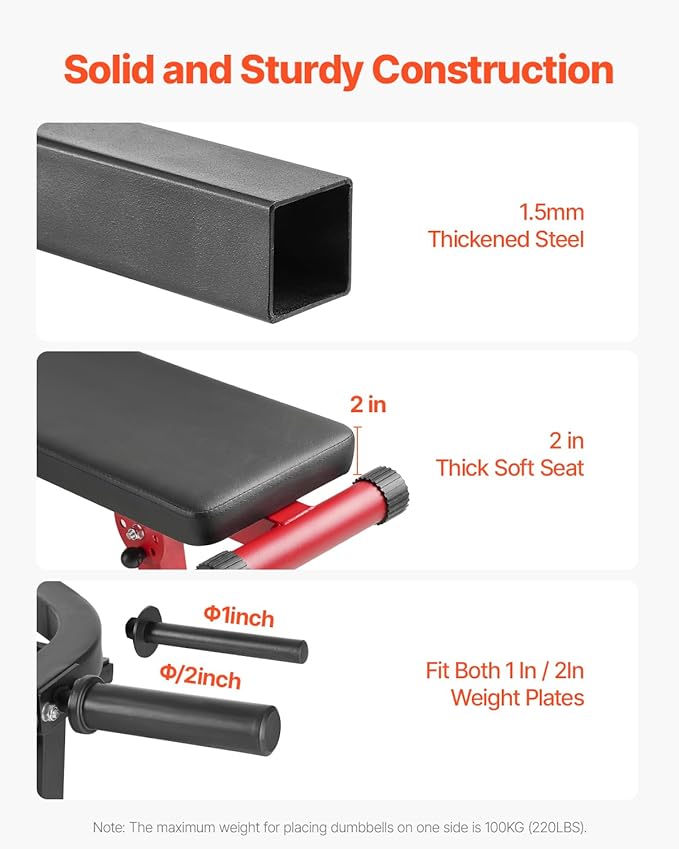 VEVOR Chest Press Machine, Bench Press Set, Adjustable Flat Incline Bench with Independent Converging Arms, Upper Chest Equipment, Fitness Home Gym Equipment Chest