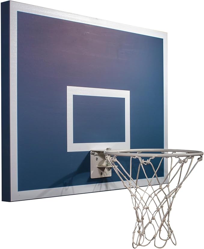 CALIKIWIPROS Mini Basketball Hoop Set Pro League Decorative Solid Wood Wall Mount, Includes 9’ Hoop & 5 mini Basketballs, Classic Look with Colors Matching Some pro Teams.