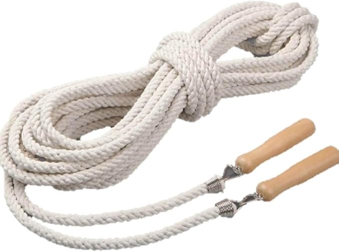 ACEONE Long Jump Rope, Multiplayer Skipping Rope with Wooden Handle for Kids and Adult, Team Group Jumping Rope for School Sport and Outdoor Activity