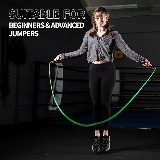 Hererope 6MM PVC Jump Rope for Men & Women Fitness, Speed, Tricks, Cardio Training, Boxing Jump Rope with Unbreakable Handles and Non-Kinking Skipping Rope, Adjustable Jumprope for Indoor Outdoor