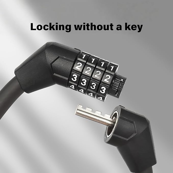Keyless Double Head Password Heavy Duty Steel Wire High Security Password Password Padlock Cycling Accessories Bearing Mountain Bike Cycling Accessories