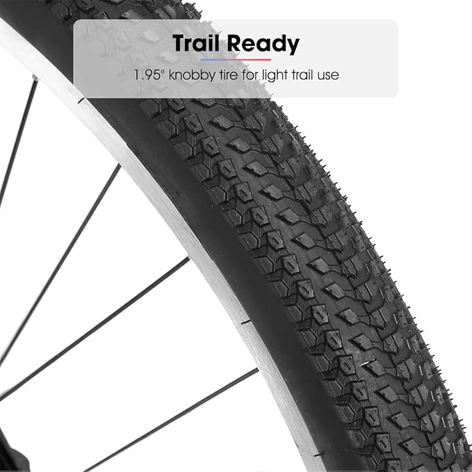 HILAND 24 26 inch Mountain Bike for Men Women, 18 Speeds High-Carbon Steel Frame, Sport Cycling MTB Bicycle for Adult