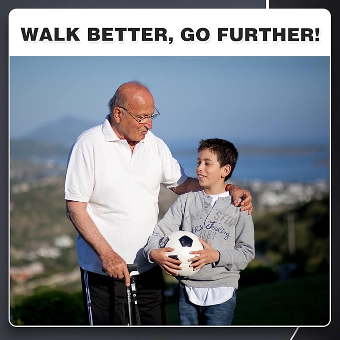 BigAlex Folding Walking Cane with LED Light,Pivoting Quad Base,Adjustable Walking Stick with Carrying Bag for Men/Women