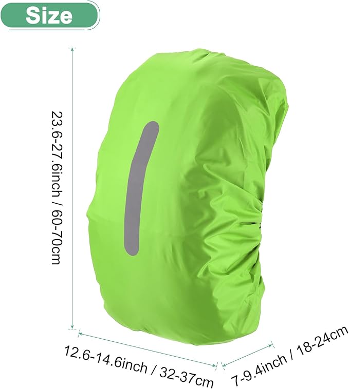Waterproof Backpack Rain Cover Waterproof Backpack Cover, Bag Rain Cover with A Vertical Reflective Strap for Hiking/Biking/Camping/Outdoor Traveling