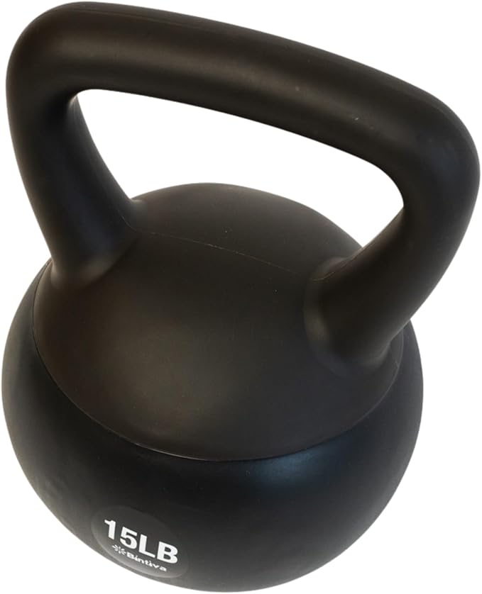 bintiva Soft Kettlebells - Sea and Iron Sand Filled Weights for Women and Men - Color Coded Kettle Bell Sets