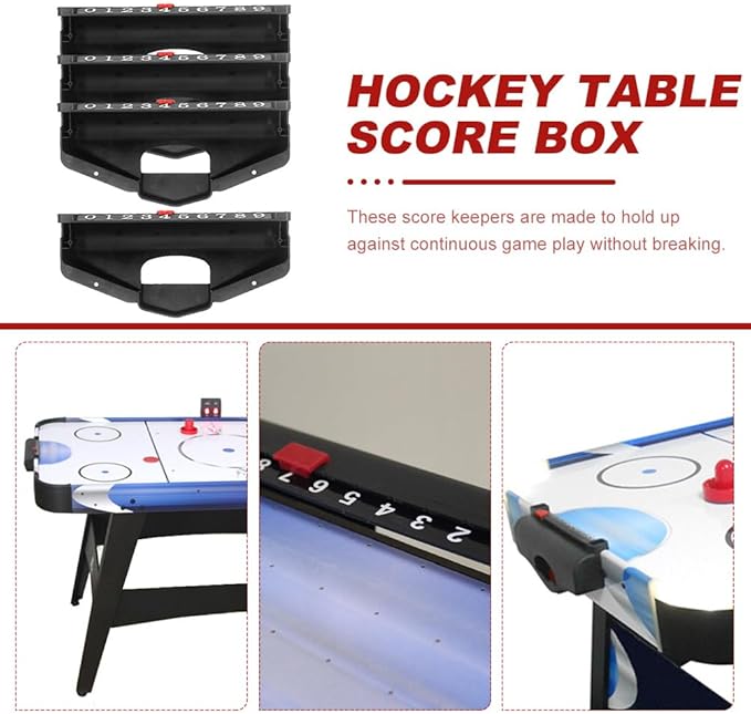 Kisangel 4pcs Table Hockey Accessories Air Hockey Billiards Accessories Desktop Accessories Plastic Scoring Units Foosball Balls Replacement Hockey Table Score Air Hockey Score Keeper Puck