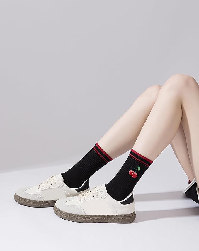 Yawlsow Pilates Grip Socks for Women Yoga Grippy Socks Cute Barre Non Skid Athletic Crew Sticky Sock Workout Hospital