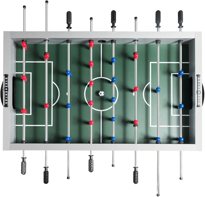 Giantex 48'' Foosball Table, Wooden Soccer Table Game w/Footballs, Suit for 4 Players, Competition Size Table Football for Kids, Adults, Football Table for Game Room, Arcades