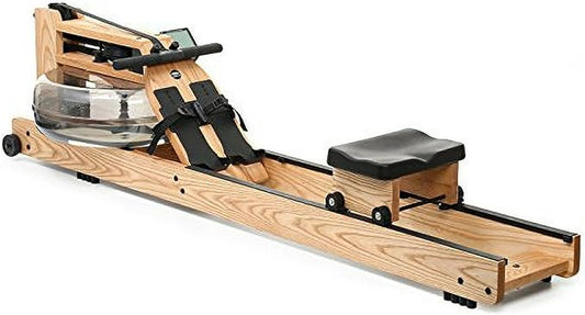 WaterRower Ash Rowing Machine with S4 Monitor | USA Made Water Rower | Original Handcrafted Erg Row Machine for Home Use & Gym