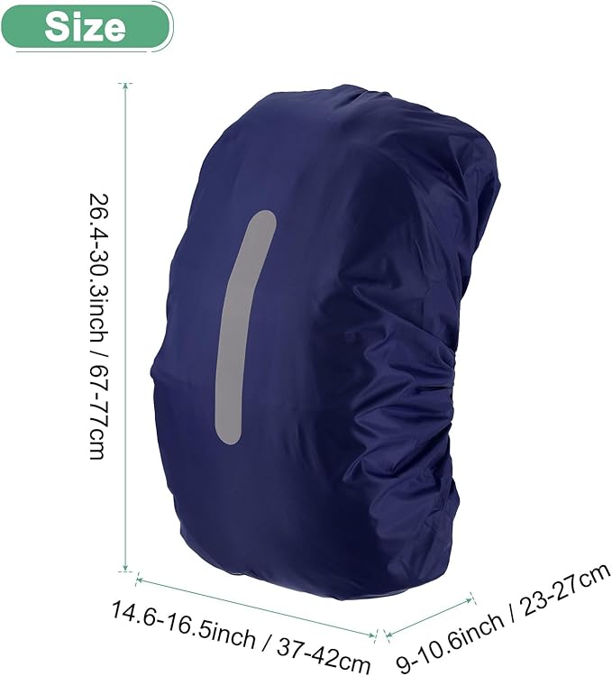 Waterproof Backpack Rain Cover Waterproof Backpack Cover, Bag Rain Cover with A Vertical Reflective Strap for Hiking/Biking/Camping/Outdoor Traveling
