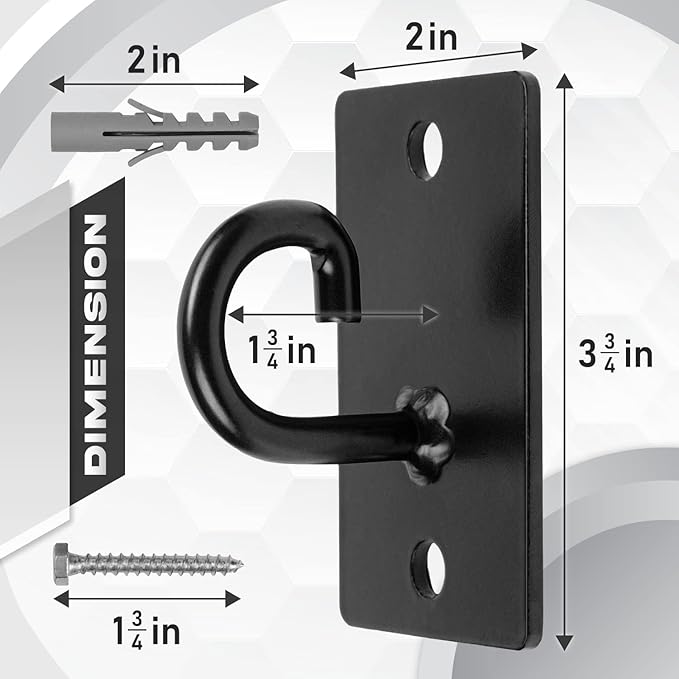 Yes4All Sturdy Wall Mounted Workout Anchors, Suspension Straps Trainer Anchor Swing Battle Ropes Fitness Training Hammocks Olympic Rings Body Weight Strength Training Systems