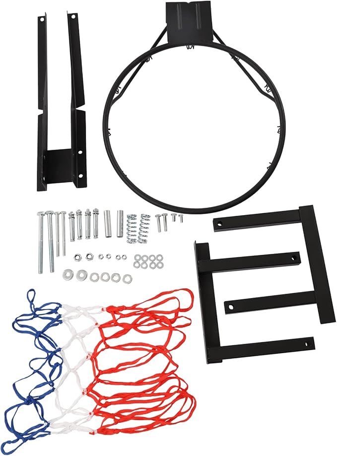 Basketball Backboard & Rim Combo,44“L*30”W Backboard,17.7in Rim Dia,Backboard Goal and Rim Kit for Adults or Kids,Wall Mount Basketball Goal,Shatter Proof PET Backboard