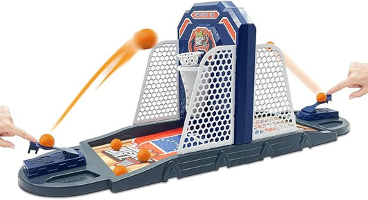 Basketball Shooting Game Toy, Funny Shooting Game, Desktop Table Basketball Games Set, Fast and Frenzied Launching ball - Including 1 Basketball Stand and 10 Balls, Gift for Kids 3 4 5 6 7 8 Year Old