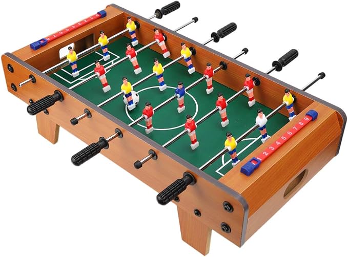 Table Soccer Game for Kids, Portable Educational Table Top Foosball Game with Ball and Score Keeper, Mini Foosball Table for Adults and Kids, 360 Degree Rotation, Easy to Store