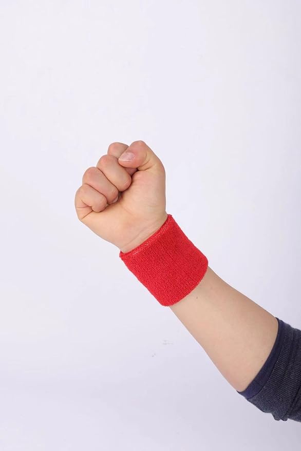 Sweatbands Sports Wristbands for Kids and Women - 3 inch Elastic Athletic Wrist Bands for Tennis, Basketball, Running, Working Out