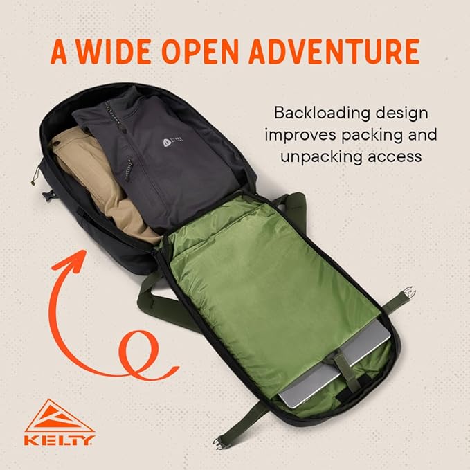 Kelty | Redwing Traveler Backpacks, Travel Pack for Adventure Travel | Burnt Olive & Black