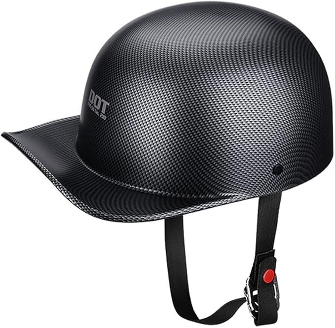 Vintage Open Face Motorcycle Helmet Retro Baseball Cap Half Helmets Women Men for Scooter Moped Cap Street Cruiser Jet - DOT Certified