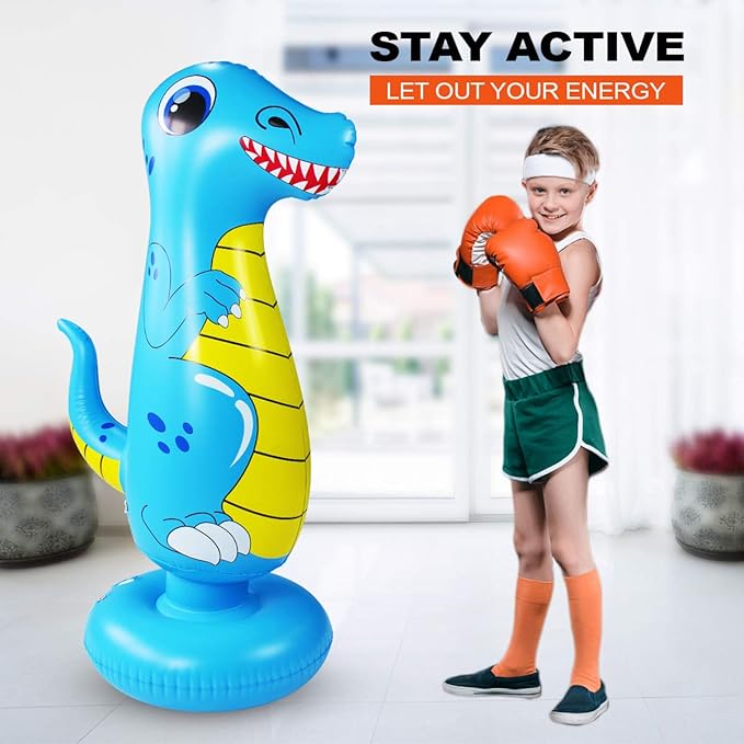Toddler Punching Bag for Kids Boxing Dummy Inflatable Bopper Cool Fun Toys for Boys Sports Gifts Outdoor for Kids