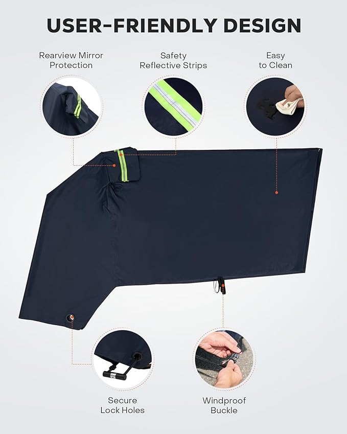 VIRIBUS Bike Cover, Outdoor Waterproof Bicycle Cover for 1-2 Bikes, Adult Tricycle Cover with Lock Holes & Windproof Buckle, 210D Bike Outdoor Storage Cover for Mountain Bike Road Bike Electric Bike