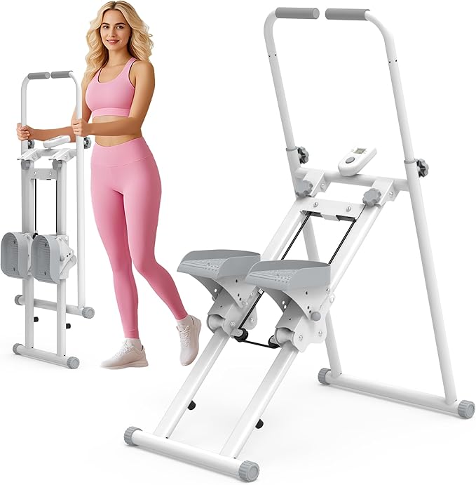 Leikefitness Stair Stepper for Home-Upgrade Vertical Climber,Folding Cardio Exercise Machine,Stair Climber for Full Body Workout with Adjustable Handlebar for Women & Men